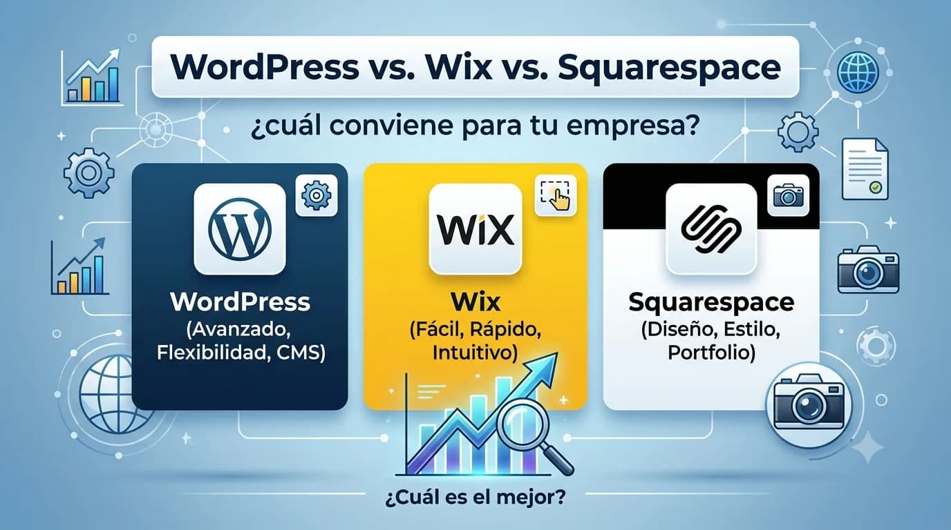 WordPress vs. Wix vs. Squarespace: ¿cuál conviene para tu empresa?