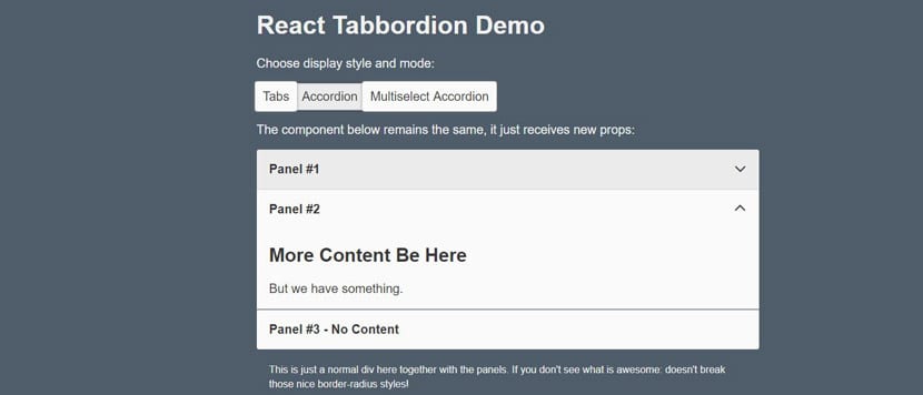 React Tabbordion