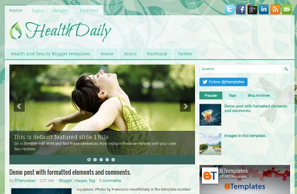 HealthDaily-Blogger-Template