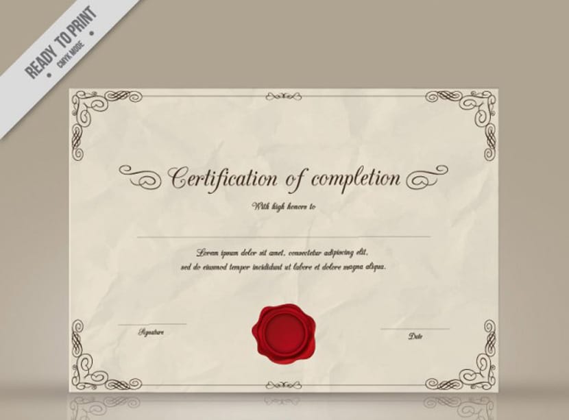 Plantilla de certificación cumpled