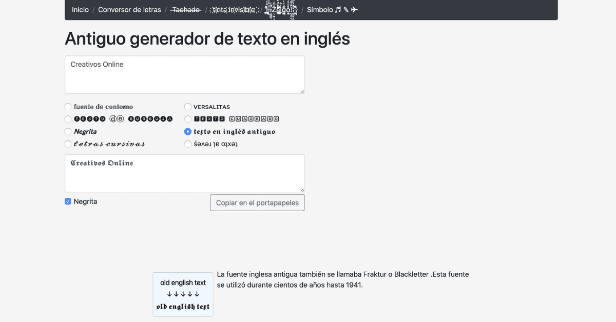 piliapp conversores de letras bonitas