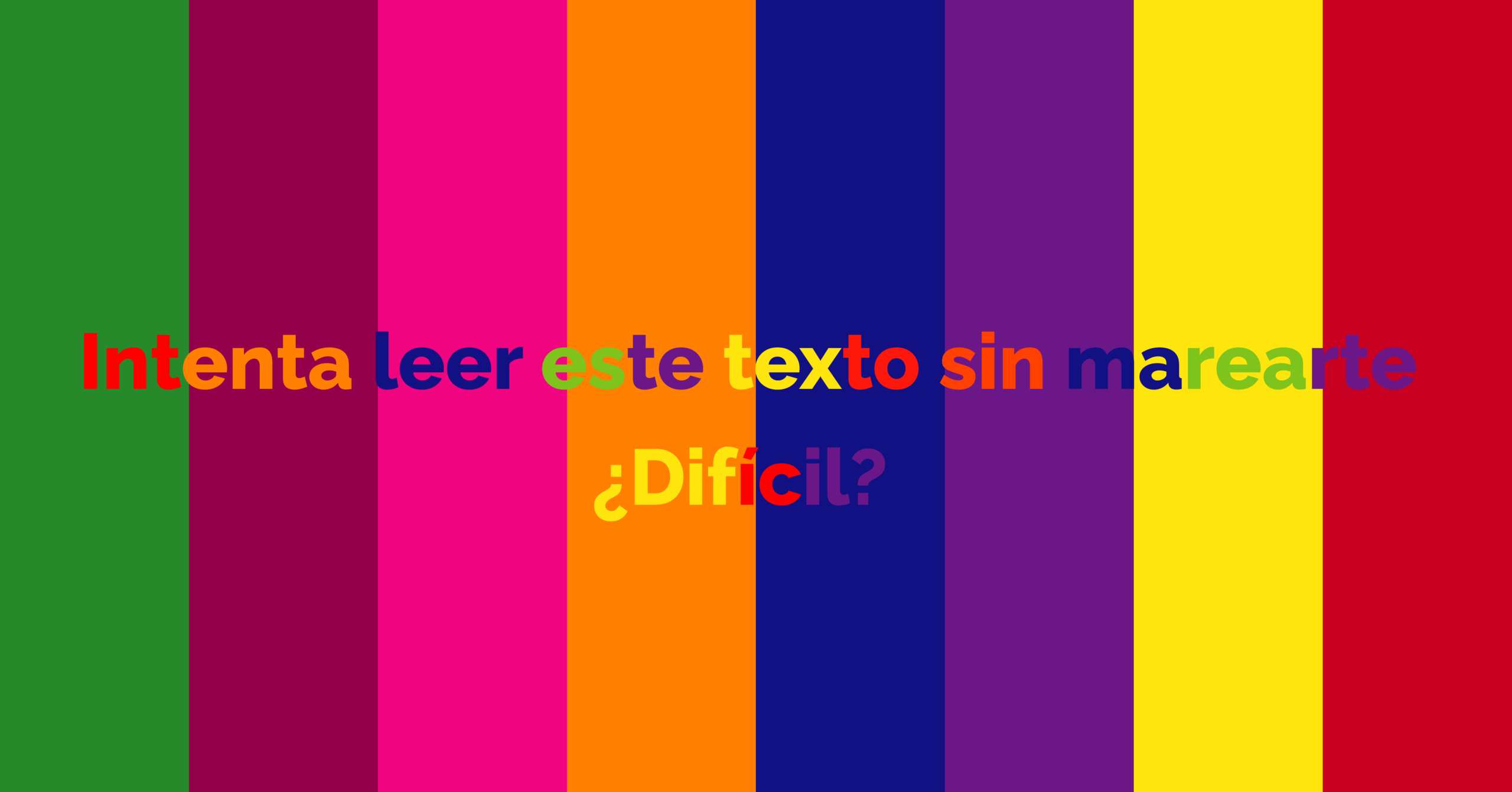 ejemplo de mal uso del color