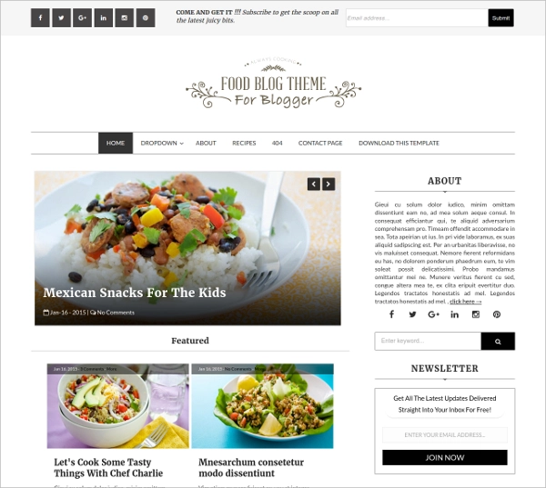 Blogger-Template-Food-Blog