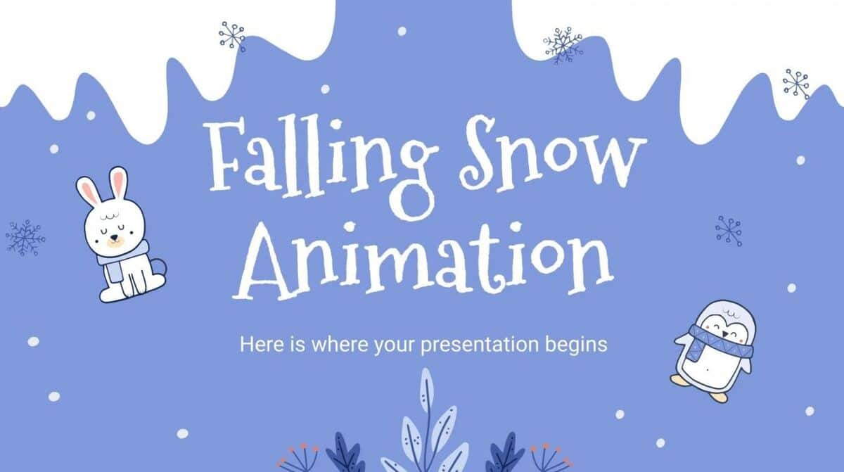 Falling Snow Animation, una presentación animada